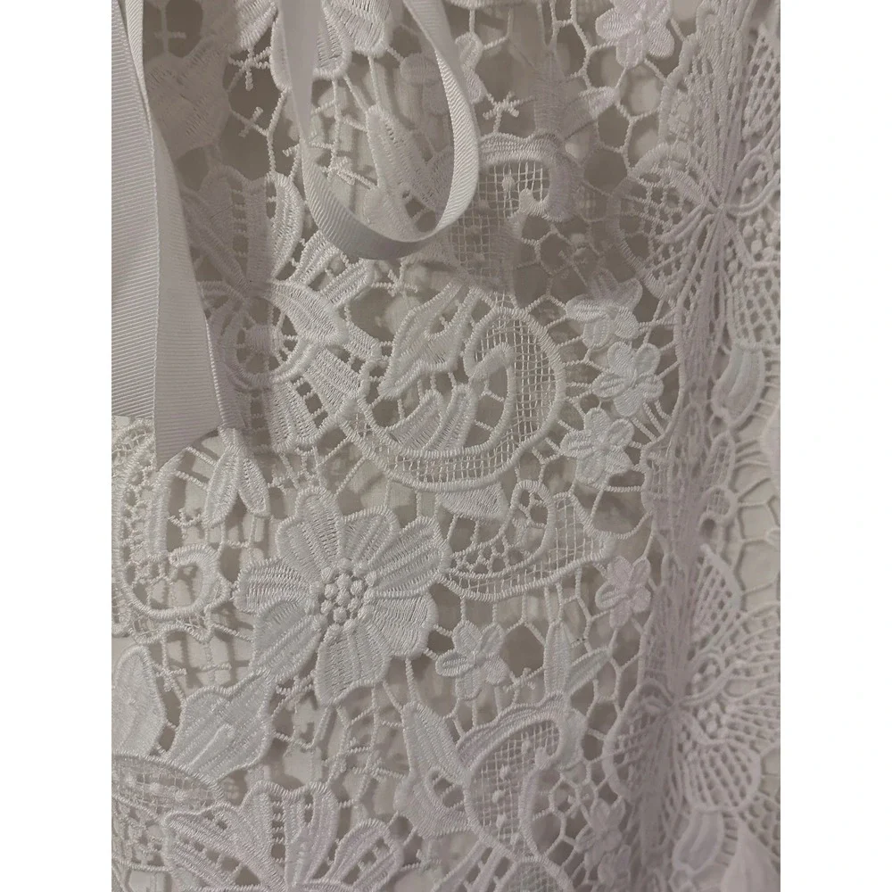 Lilly Pulitzer Sienna Strapless Lace Dress ‎ Ribbon Belt Party Wedding Size 8 - Picture 5 of 5
